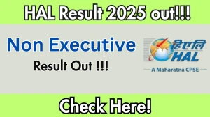 HAL Non Executive Result 2025 OUT (Direct Link) - Download Scorecard @hal-india.co.in