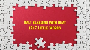 Halt bleeding with heat 7 Little Words 9 letters Answer