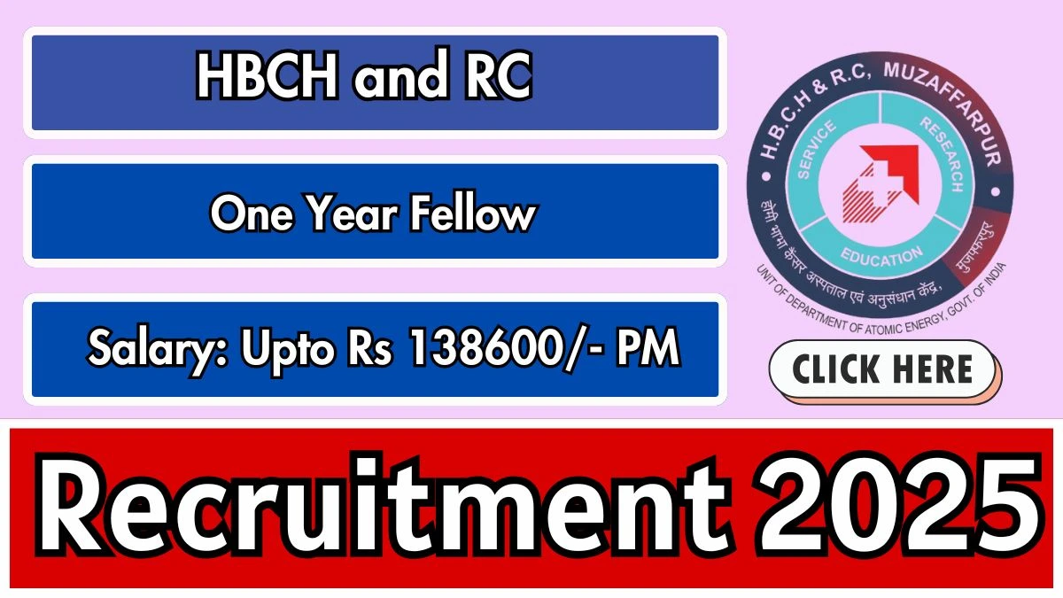 HBCH and RC One Year Fellow Recruitment 2025 – Walk in