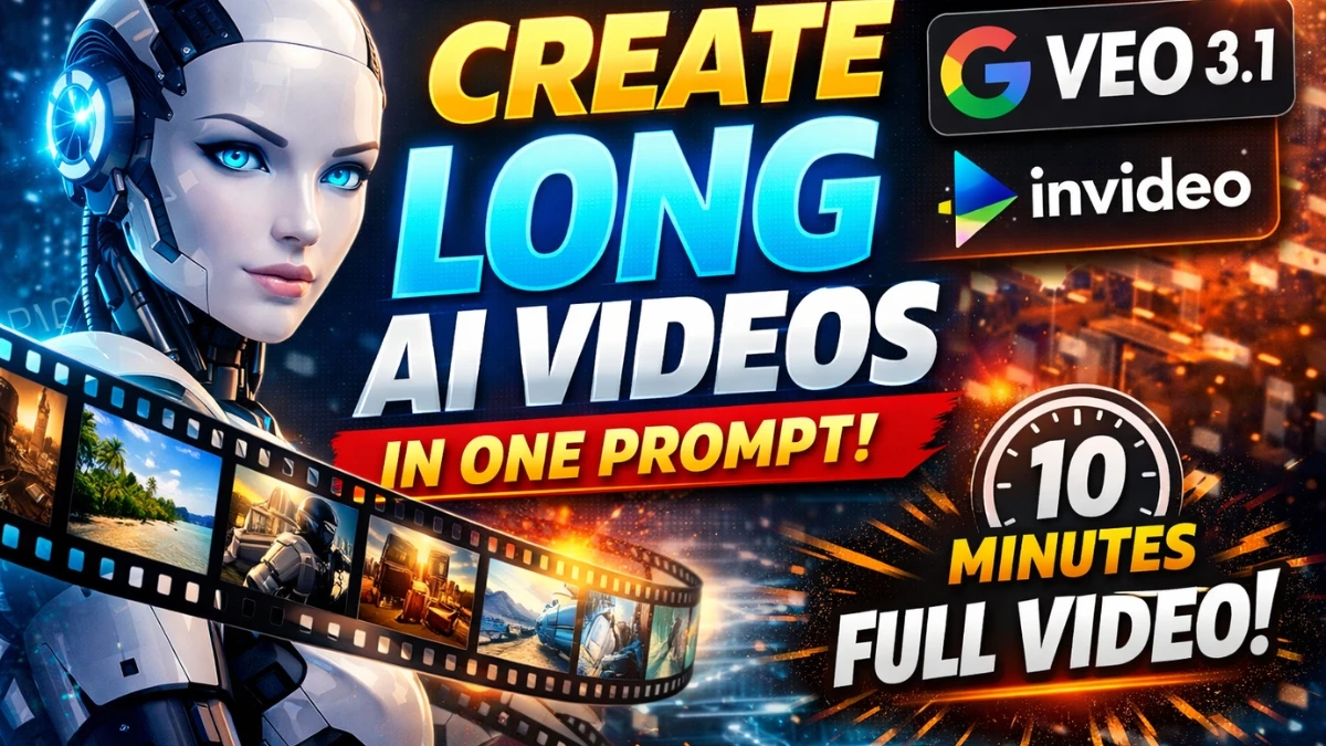 How to Create Long AI Videos in One Prompt using Invideo and Google VEO 3.1