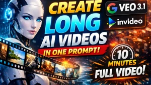 How to Create Long AI Videos in One Prompt using Invideo and Google VEO 3.1