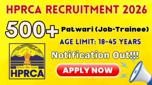 HPRCA Patwari Recruitment 2025 - Apply Online for 530 Posts HPRCA Patwari Recruitment 2025 - Apply Online for 530 Posts