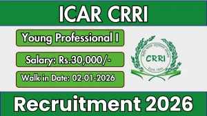 ICAR CRRI Young Professional I Recruitment 2026 – Walk in