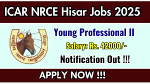ICAR NRCE Hisar Young Professional II Recruitment 2025 - Apply Offline for 01 Posts