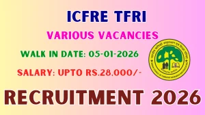 ICFRE TFRI Recruitment 2026 – Walk in for 07 SRF, Project Assistant and More Posts