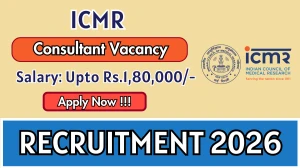 ICMR Consultant Recruitment 2026 - Apply Offline