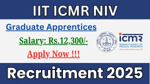 ICMR NIV Graduate Apprentices Recruitment 2025 - Apply Offline