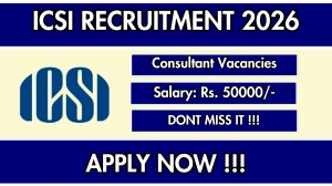 ICSI Consultant Recruitment 2025 - Apply Online for 03 Posts