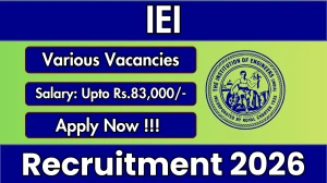 IEI Recruitment 2026 - Apply Offline for 04 Assistant Director, Executive Posts