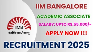 IIM Bangalore Academic Associate Recruitment 2025 - Apply Online