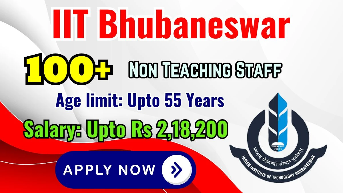 IIT Bhubaneswar Non Teaching Staff Recruitment 2025 - Apply Online for 101 Posts