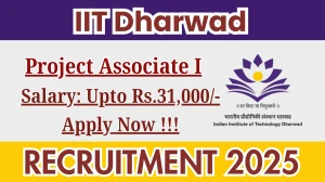 IIT Dharwad Project Associate I Recruitment 2025 – Apply Online