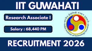 IIT Guwahati Research Associate I Recruitment 2026 – Walk in