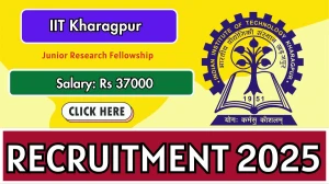 IIT Kharagpur Junior Research Fellowship Recruitment 2025 - Apply Online for 01 Posts