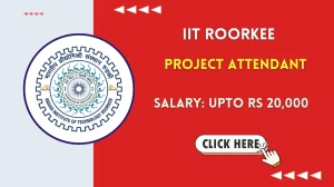 IIT Roorkee Project Attendant Recruitment 2025 – Walk in