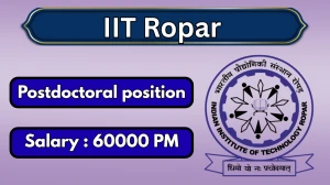IIT Ropar Postdoctoral Recruitment 2025 - Apply Offline