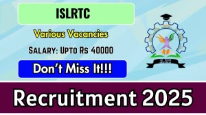 ISLRTC Recruitment 2026 – Walk in for 04 Research Staff, Research Assistant and Other Posts