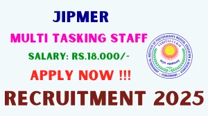 JIPMER Multi Tasking Staff Recruitment 2026 - Apply Online