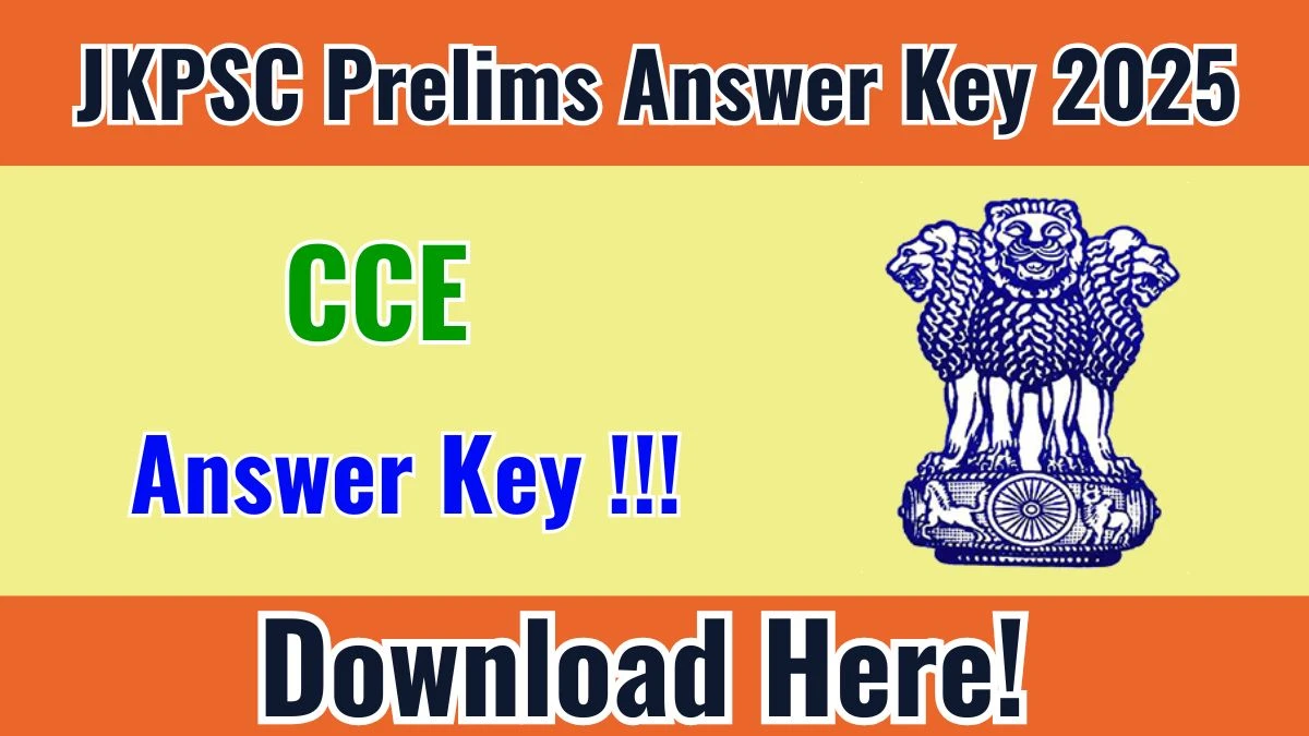 JKPSC CCE Prelims Answer Key 2025 - Download PDF, Response Sheet & Objection Link