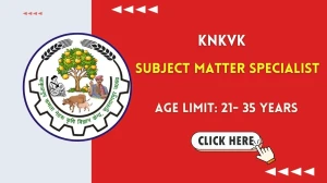 KNKVK Subject Matter Specialist Recruitment 2025 - Apply Offline for 01 Posts