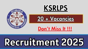 KSRLPS Recruitment 2025 - Apply Online for 23 Block Manager, Office Assistant and More Posts