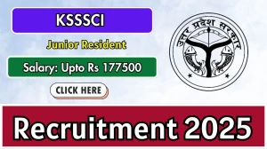 KSSSCI Junior Resident Recruitment 2025 – Walk in for 09 Posts