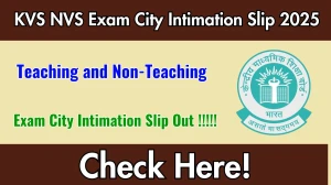 KVS NVS Exam City Intimation Slip 2025 Out – Download Link Here