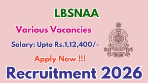 LBSNAA Recruitment 2026 - Apply Offline for 08 DEO, Storekeeper and More Posts