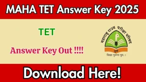 MAHA TET Answer Key 2025 OUT - Download PDF, Response Sheet & Objection Link