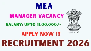 MEA Manager Recruitment 2026 - Apply Offline