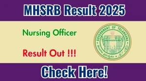 MHSRB Nursing Officer Result 2025 OUT (Direct Link) - Download Scorecard @ mhsrb.telangana.gov.in