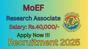 MoEF Research Associate Recruitment 2025 - Apply Offline