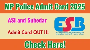 MP Police ASI and Subedar Admit Card 2025 OUT - Download Here