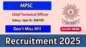 MPSC Chief Technical Officer Recruitment 2026 - Apply Online