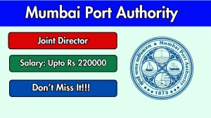 Mumbai Port Authority Joint Director Recruitment 2025-26 - Apply Online