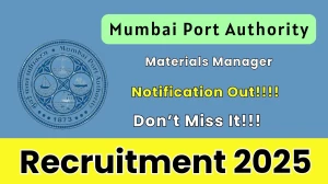 Mumbai Port Authority Materials Manager Recruitment 2025 - Apply Online
