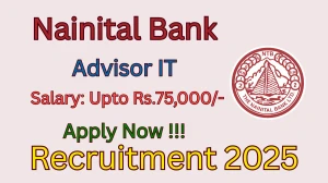 Nainital Bank Advisor IT Recruitment 2025 - Apply Offline
