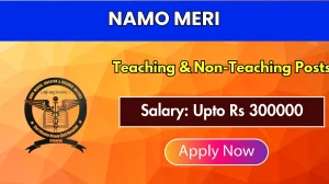 NAMO MERI Recruitment 2025 - Apply Offline for 72 Professor, Associate Professor and Other Posts