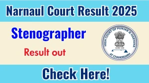 Narnaul Court Stenographer Result 2025 OUT (Direct Link) - Download Scorecard @narnaul.dcourts.gov.in