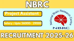 NBRC Project Assistant Recruitment 2026 - Apply Offline