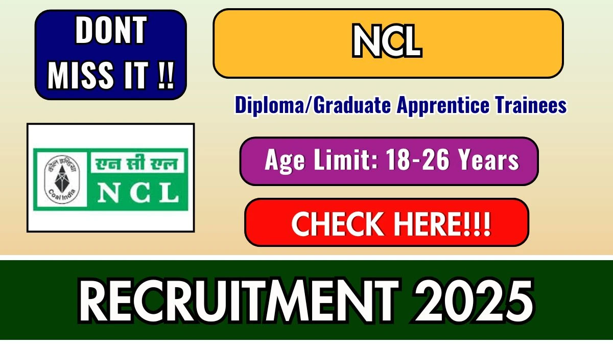 NCL Diploma/Graduate Apprentice Trainees Recruitment 2025 - Apply Online for 94 Posts