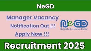 NeGD Manager Recruitment 2025 – Apply Online for Posts