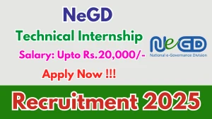 NeGD Technical Internship Recruitment 2025 – Apply Online for 50 Posts