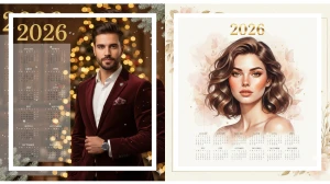 New Year 2026 Personalized Calendar Design Gemini AI Prompts: Copy Paste Image Generation Ideas  for Stunning Portraits