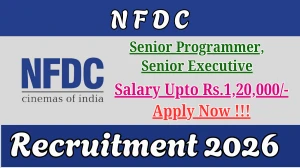 NFDC Recruitment 2026 - Apply Online for 02 Senior Programmer, Senior Executive Posts