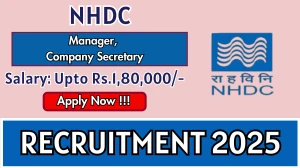 NHDC Recruitment 2026 - Apply Online for 02 Manager, Company Secretary Posts