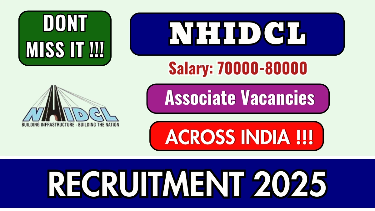 NHIDCL Associate Recruitment 2026 - Apply Online for 64 Posts