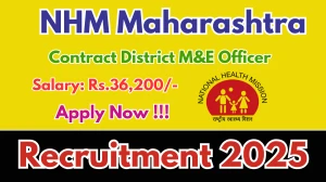 NHM Maharashtra Contract District M&E Officer Recruitment 2025 - Apply Offline