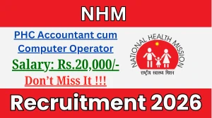 NHM Jamkandorna PHC Accountant cum Computer Operator Recruitment 2025 - Apply Online