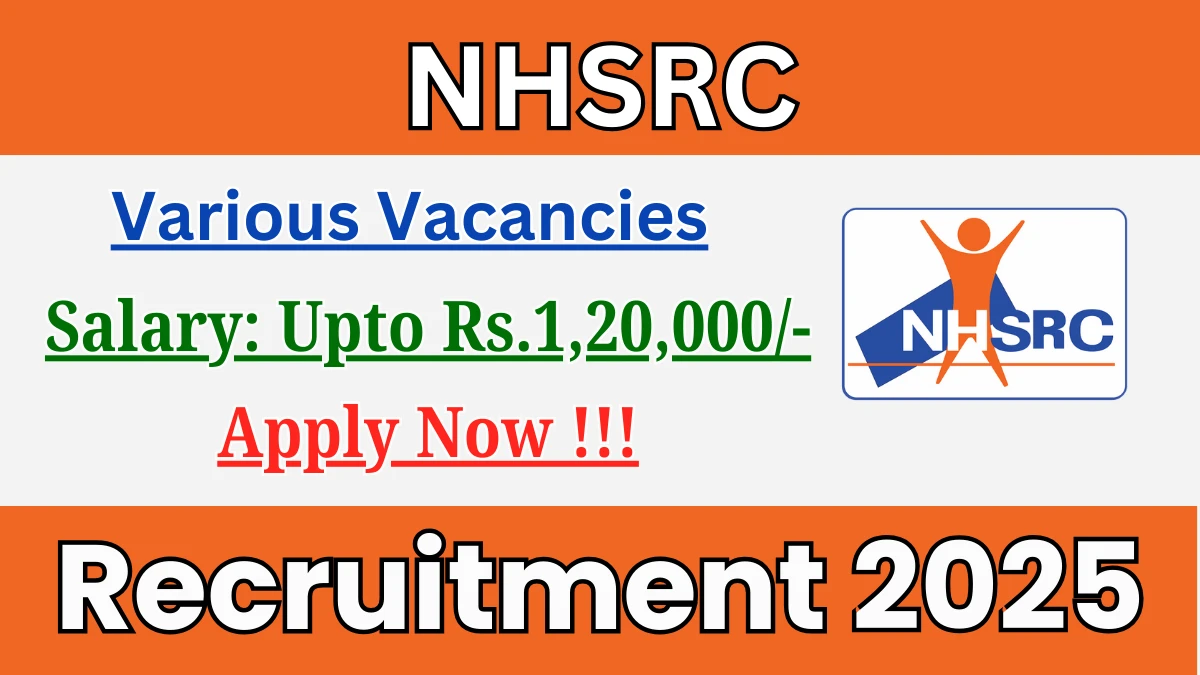 NHSRC Consultant Recruitment 2025 – Apply Online for 02 Administrative Officer, Senior Consultant and More Posts
